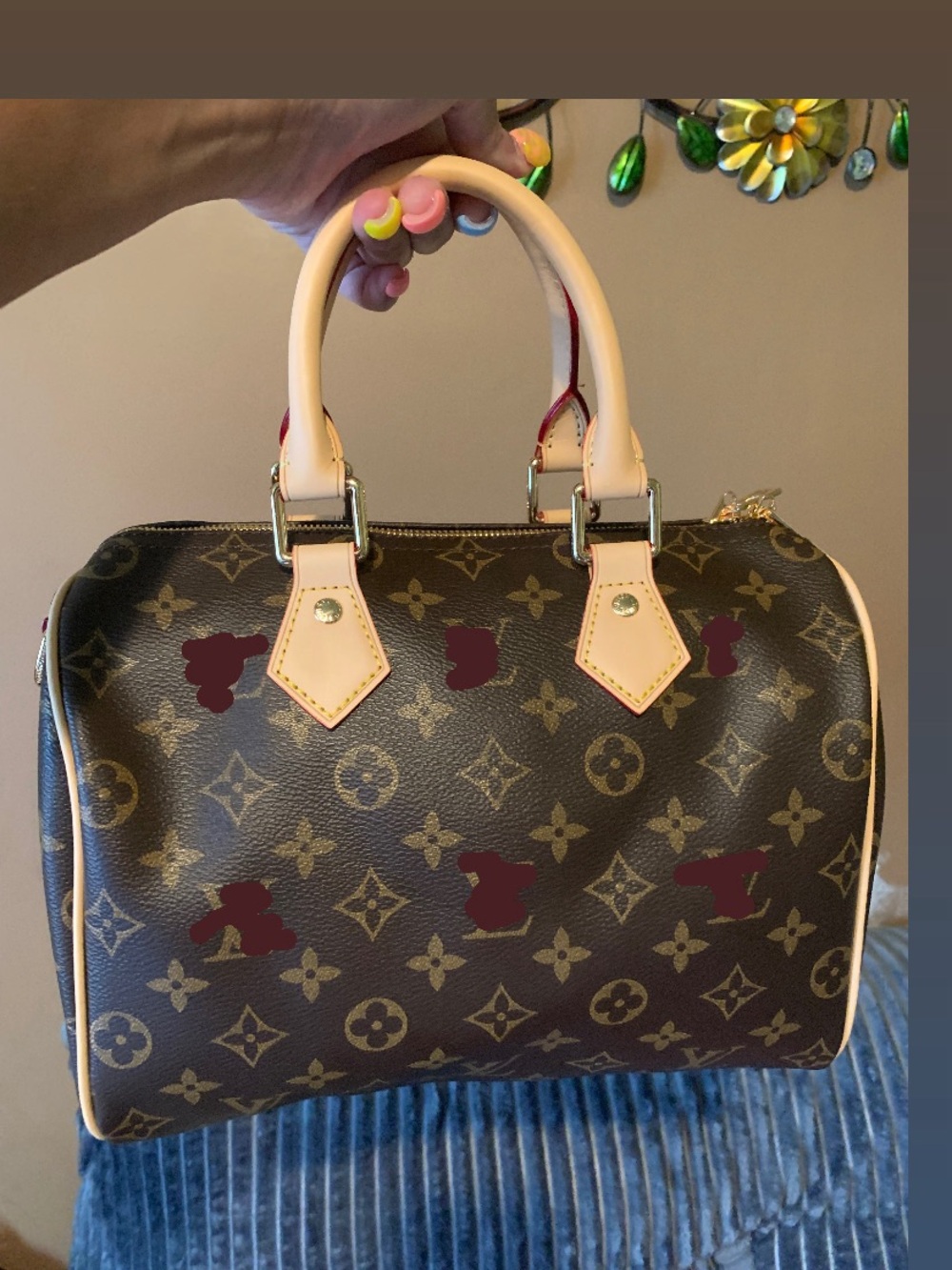 Brown Monogram Satchel Handbag